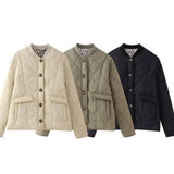 Women's Exploding Quilt Button Cotton Suit Fashion Comfortable Retro Casual Jacket