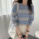 Zingj Round Collar Long-Sleeved T-Shirt Women's Wear Autumn 2024 New Design Sense Loose Students On Clothes Female Ins