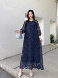 Lace Dress New French Retro Heavy Industry Hollow Hook Loose Thin Temperament Dress