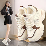 Height Old Dad Shoes 2025 New Women's Spring And Autumn Thick Bottom Air Cushion Shock Absorbing Sneakers Show Smaller Casual Women's