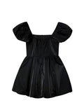 Lace Splicing Puff Sleeve Dress Women French Sweet Vintage Ball Gown Dress 2023 Summer High Waist Kawaii Lolita Dress