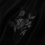 Design Black Embroidery Art Sense Half-Body Skirt Female High-Waist Ghost Velvet Gooster