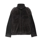 New Fashion Temperament Women's Suedo Texture Leather Coat