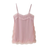 Women's Clothing In The Summer Of 2025 With Daily Niche Lace Splicing Sling Belt Vest