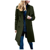 Autumn And Winter Station Long Large Size Hair, The Female Coat Seven Color Eight Double Buckle Coat Fast