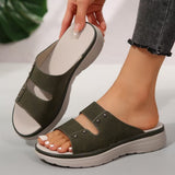 New Summer Thick-Soled Slippers Women's Shoes Thick Soles With Casual Slippers Outside Wearing Cold