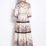 Style Elegant Floral High-Sense Dress With Bow Bow To Clear Thin Lace Lace Knee