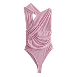 Women's Clothing INS Net Red Explosion Asymmetric Folding Decorative Mesh