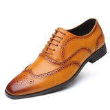 Zingj New Men's Plus Size Dress Leather Shoes Fashion Block Business Men's Shoes Korean