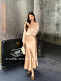 Xixi 2025 Autumn New White Standard Temperament High-Waist Acetate Fascination Skirt Slim Skirt