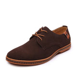 Zingj Leather Shoes Daily Casual Shoes Frosted Men's Leather Shoes Lace-Up Tide Shoes Large Size Men's Single Shoes Wenzhou