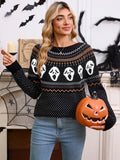 And Winter New Sweater Women's Loose Halloween Unique Skeleton Collar Long-Sleeved