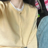 Two Knitted Cardigans Women Autumn Long-Sleeved Niche Inside The Design Of Soft Glutinous Sweater Coat