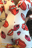 Hot Sale Women Sexy Stretchy Pajamas Long Sleeve V-Neck Pineapple Star Heart Printed Bodycon Summer Lady Jumpsuit
