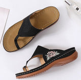 Women's Fish Mouth Heel Shoes Large Size Women's Shoes Embroidered Slippers Women's