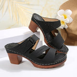 A Font And Slippers Women's Large-Size Car Sewing Magic Sticky Beach Cold