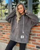 New Flannel Loose Hooded Long-Sleeved Woolen