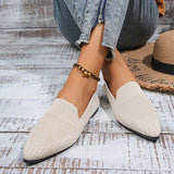 Summer New Large-Size Tip Flat-Soled Single Shoes Women's Shallow Sports Style Casual