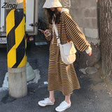 Women Trendy Hooded Daily Striped All-match College Vacation Party Lazy Style Vintage Classy Tender Comfort Loose