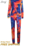 Women Tie Dye Sports Clothing Sets Lady Pullover Short Sleeve O Neck T Shirt Top + High Waist Knee Length