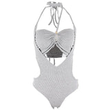 Zingj Popular Sexy Metal Decoration Hollow Wrapped Chest Hanging Neck Band