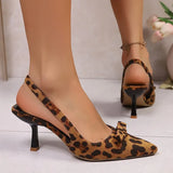 Summer New Fine Heel Sharp Head Sexy High Heel Single Shoe Pointy Bow Women's