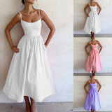 New Female Temperament Commuting Sexy Low-Chests To Close The Waist Sling Dress