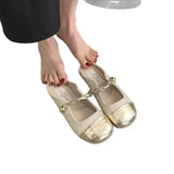 Half Slippers Women Summer Wear Gentle Fairy Style Temperament Soft Flat Bottom One Foot Pedal Late French Cool