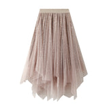 Peng Star Yarn Skirt Autumn 2025 New Korean Version Of Irregular Velvet Skirt In The Long Female