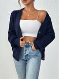 Women's Sweater V-Neck Cardigan Autumn And Winter Solid Knitted Shirt Casual Knitted