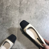 Small Fragrant Low-Heeled Shoes Women's Soft-Soled Working Shoes 2025 New Spring And Autumn Square Head Thick Heel Single Shoes