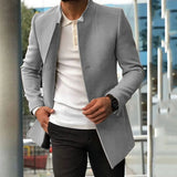 Men's Casual Men's Coat Autumn And Winter New Trend Men's Solid Color Repair This
