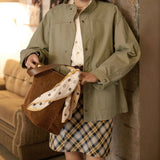 Retro Collared Jacket Jacket Women's Spring 2025 New Small Gentle Thin Loose