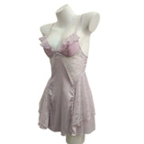 New French Romantic Smooth And Tective With Chest Mat Yarn Sexy Back-To-Back Pyjamas High-Sensing Pure Wind