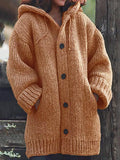 Women's Temperament Commute Mid-length Sweater Hooded