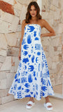 Women's Dress Print Bra Boobs Long Dress Sexy Fashion Holiday