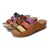 Women's Sandals 2025 Spring New Slope And Spelling A Word Of Women's Sandals