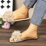 Flat Bottom Square Head Slippers Women New External Wearing Casual Light Beach Cool Slippers