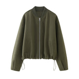 2025 New Women's Fashion Casual Card Buckle Soft Pilot Jacket