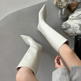 And Winter New Wearing Pointed Wide Boots But Knee-High Cat And Knight Boots Fashion