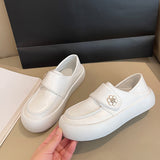 Shoes Women's Spring And Summer Breathable Soft Bottom Standing Not Tired Feet Magic Stick Single Shoes Women's Medical Care Work Small White