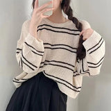 Vintage Striped Oversized Knitted TeeOutfit