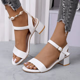 New High-Heeled Sandals Women's Coarse Heel Heel Women's Style Sandals Large Fashion Women's