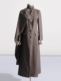 Zingj 2024 New Street Hipster Scarf Shawl Design Sense Long Slim Long Suit Jacket