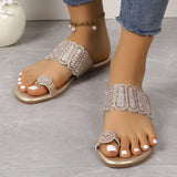 Sleeve Flat-Bottomed Slippers Women In Summer 2025 Flat-Bottomed Light Cool Slippers
