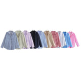 New Multi-Color Loose Casual Version Of The Provincial Silk Long-Sleeved Shirt
