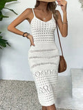 New Beach Hooded Jersey Knitted Sexy Sling Dress Sunscreen