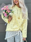Sense Of Long Knitted Flower Circle Collar Collar Sweater Loose Leisure Lazy New