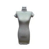 Girls Black Half-High Collar Short-Sleeved Dress Female New High-Grade Thai Thin Temperament A Word-Pack Hip