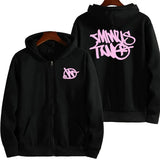 Letter Print Hoodies Men Y2K New Street Hip-Hop Zipper Sweatshirt Couple Loose Hoodie Cardigan Unisex Casual Tops